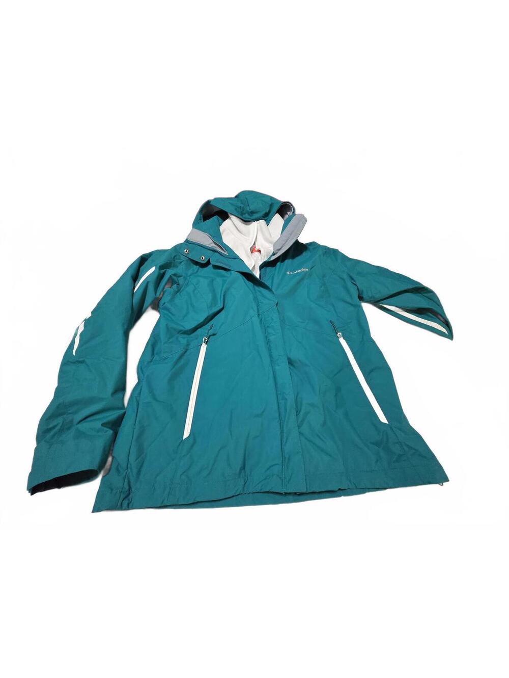 Columbia Waterproof Outdoor Jacket Teal Blue Size XLG